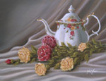 Teapot and Roses